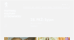 Desktop Screenshot of jewishfestival.pl